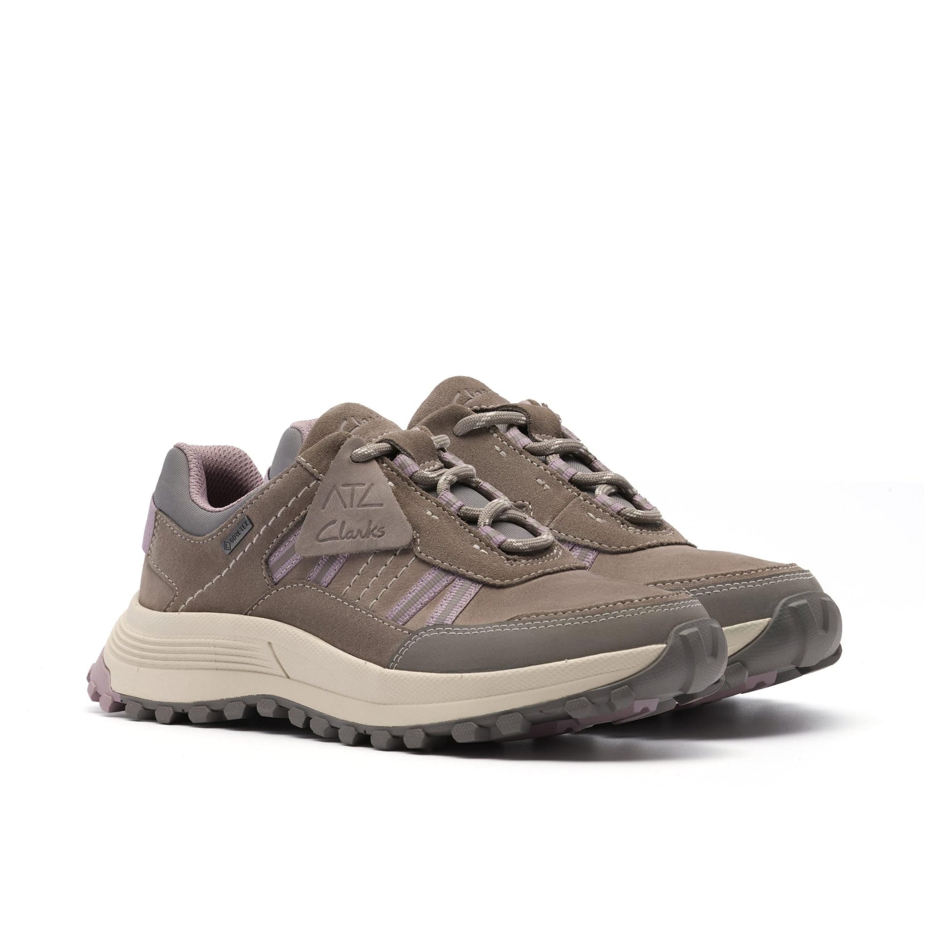 Clarks Clarks Women's ATL Trek Shoe GORE-TEX Light Grey Combination Walking - 4
