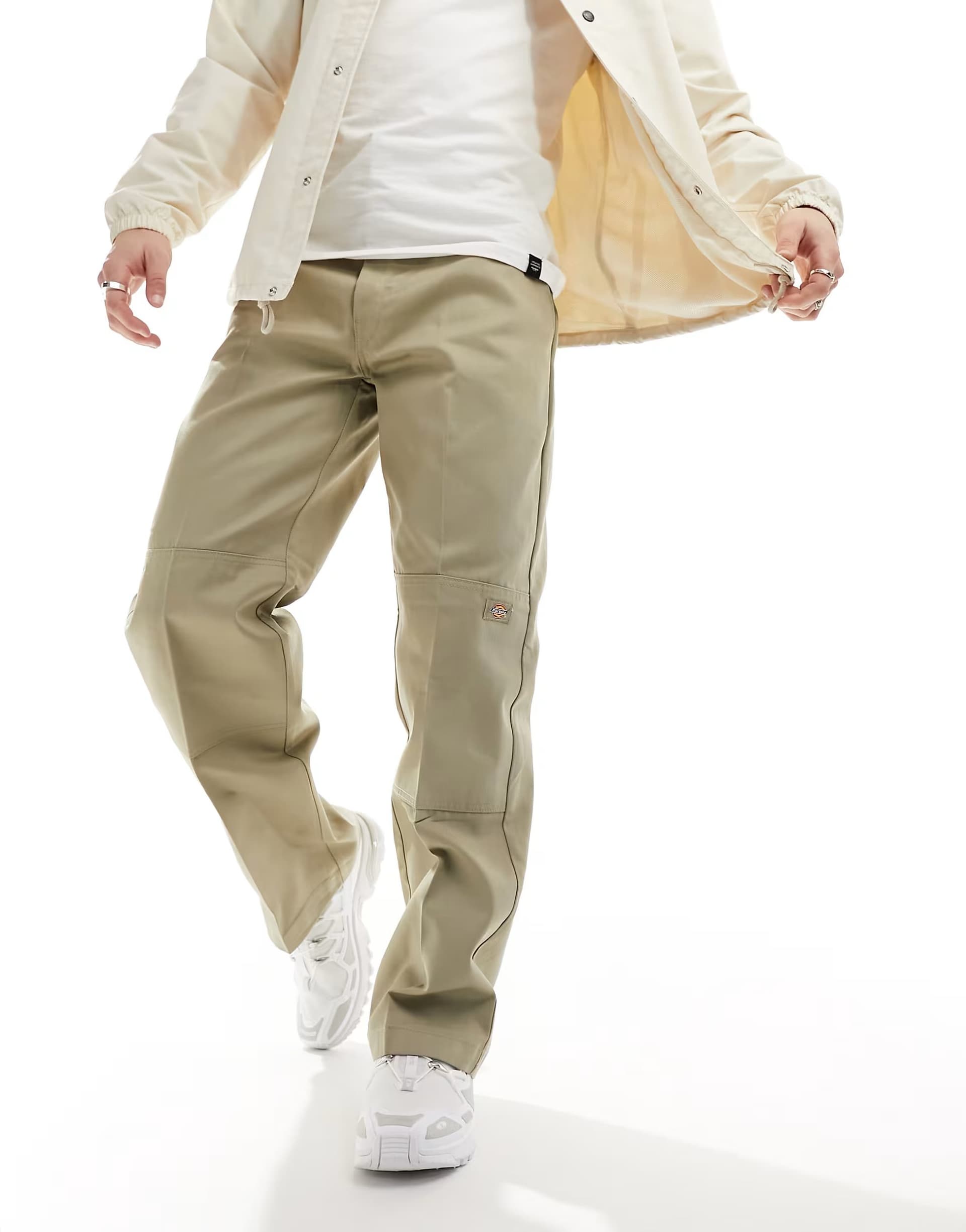 ASOS Dickies double knee work chino trousers in khaki