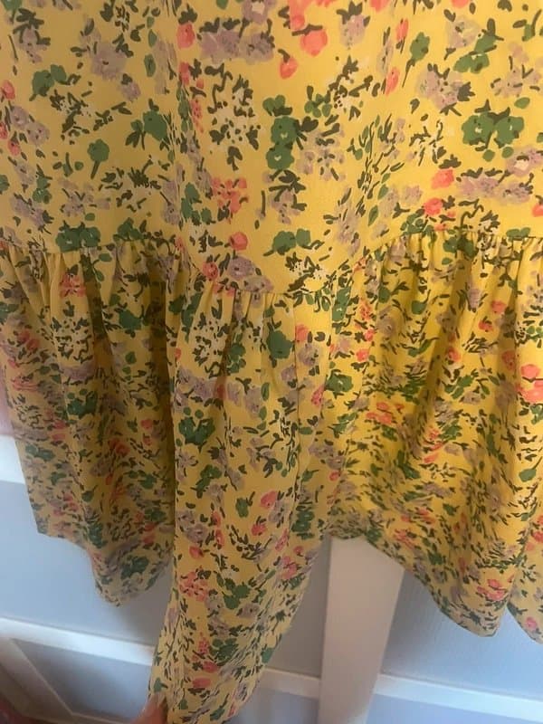 Boohoo Boohoo yellow floral smock dress size 14