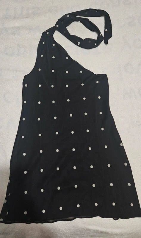 ASOS New asos polka dot chiffon scarf mini dress s.12