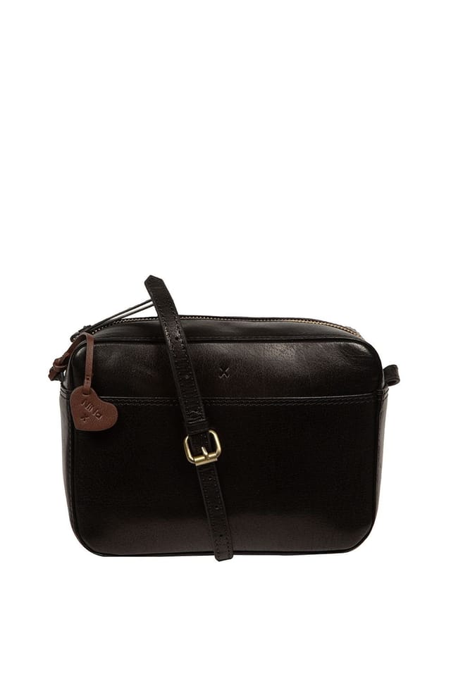 NiNa Amora NiNa Amora Women's 'Livia' Leather Cross Body Bag in Black - 2