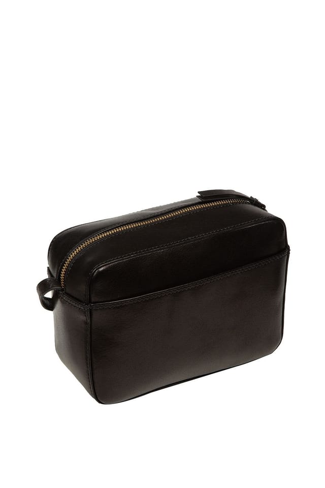 NiNa Amora NiNa Amora Women's 'Livia' Leather Cross Body Bag in Black - 3