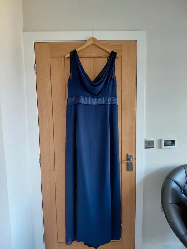 Maids to measure Maids to Measure Navy Chiffon Bridesmaid/Evening Dress UK 24 BNWT