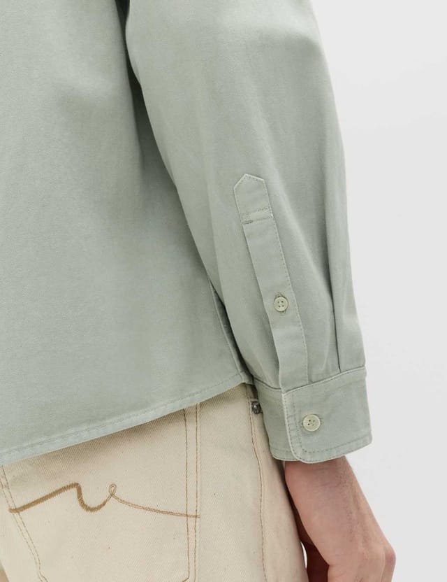 Marks & Spencer M&S Pure Cotton Garment Dye Oxford Shirt Pistachio - 3