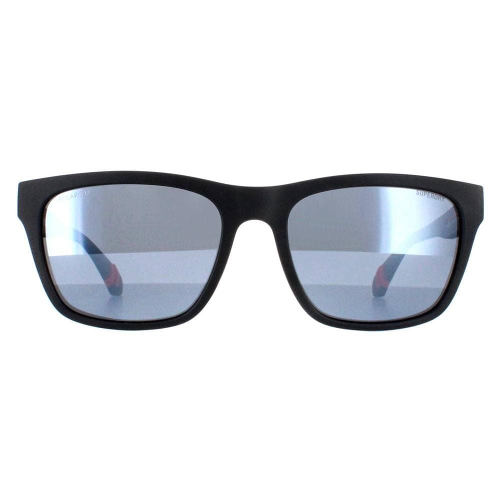 Superdry Superdry Men's Rectangle Black Silver Mirror Polarized 5009