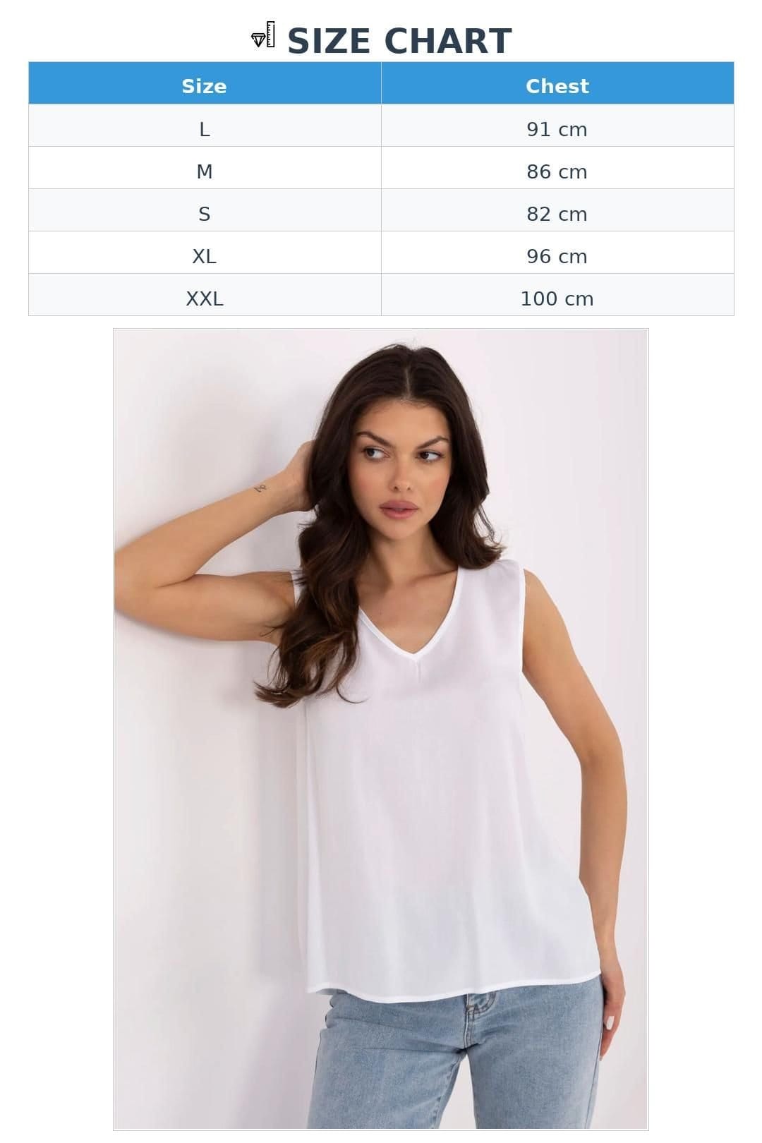 Love Lace Love Lace Women's Breathable Viscose Sleeveless Casual Blouse in White - 4