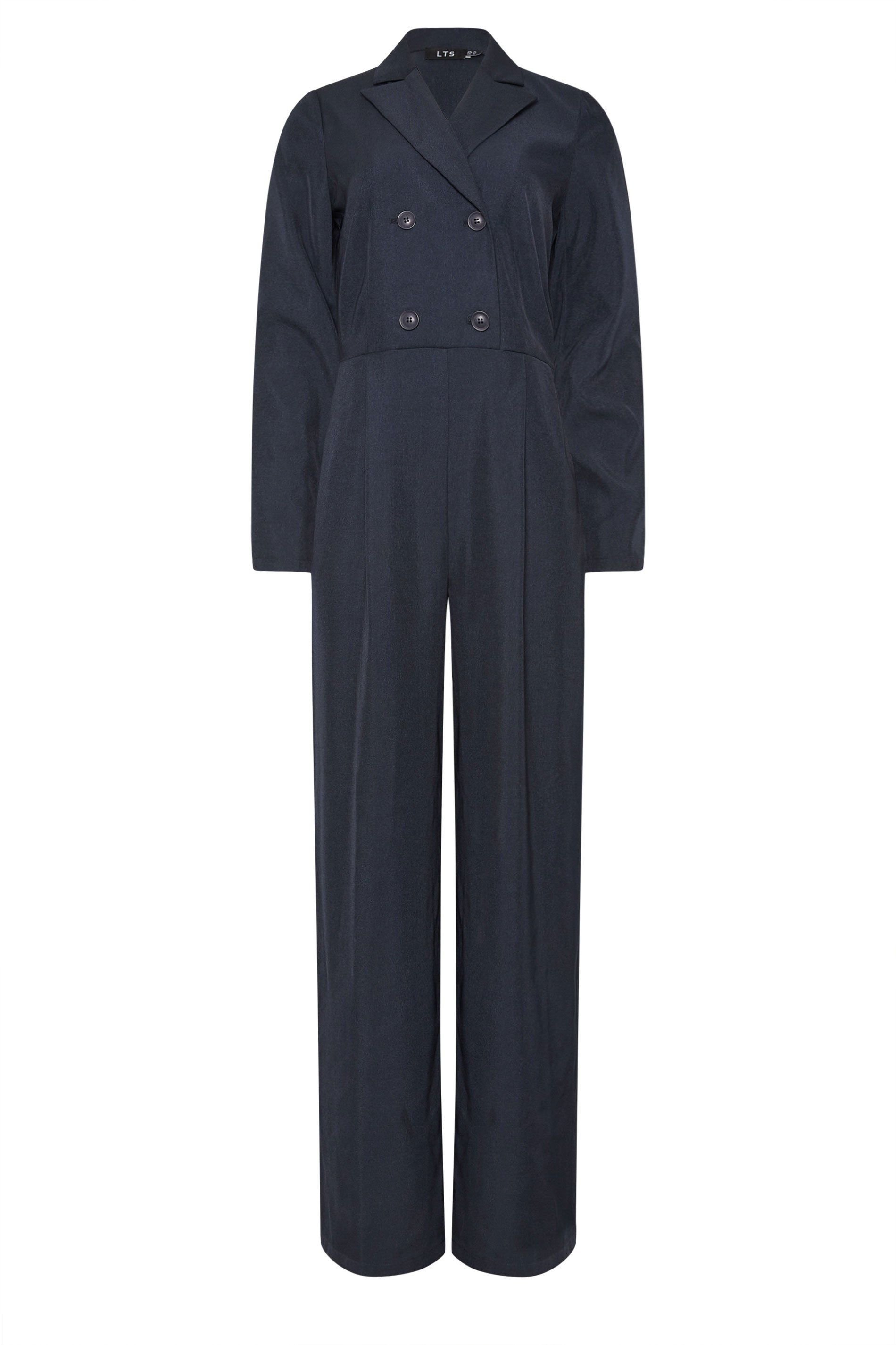 Long Tall Sally Long Tall Sally Women's Tall Wide Leg Jumpsuit in Mid Navy - 2