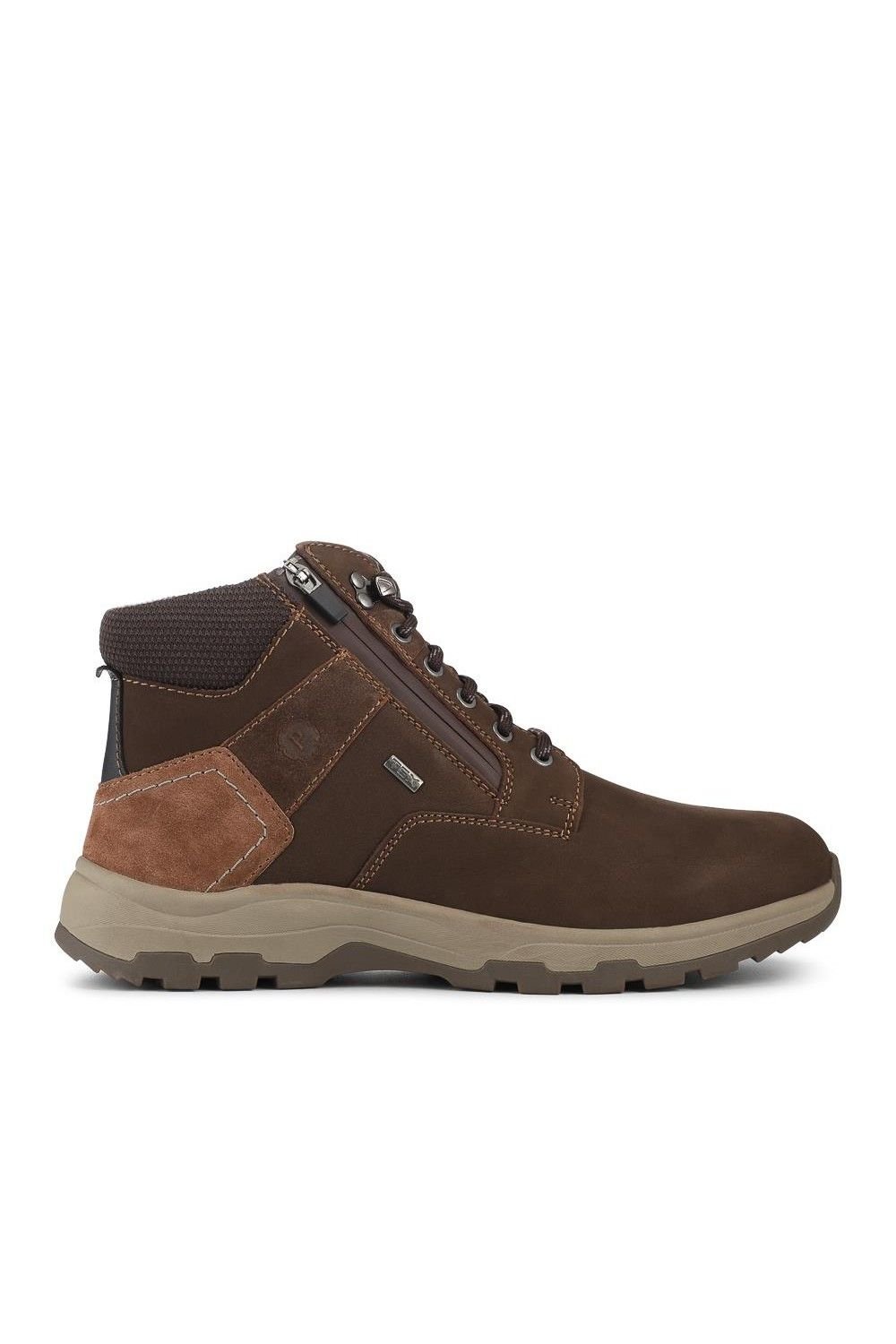 Easyfit Easyfit Men's Extra Wide Zip & Lace Walking Boots in Brown - 2