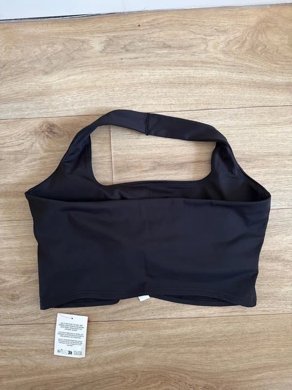 ASOS Black halter neck workout top