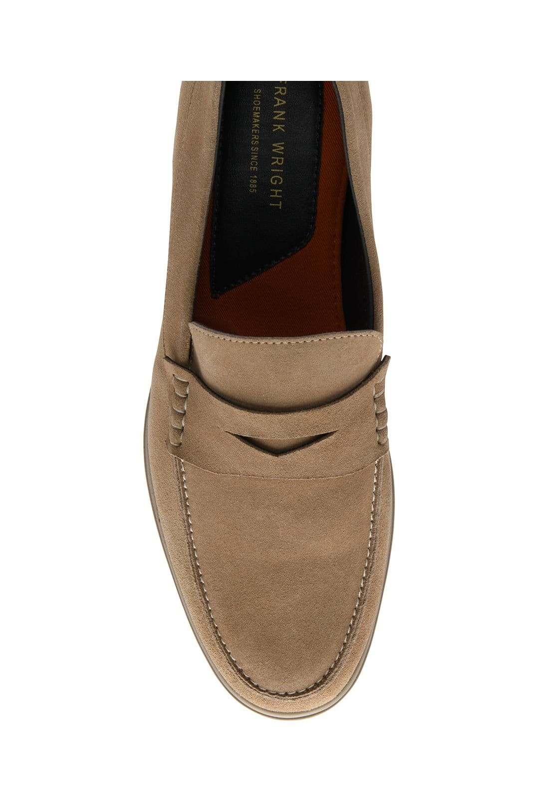 Frank Wright Frank Wright Men's Suede 'Horn' Penny Loafers in Taupe - 4