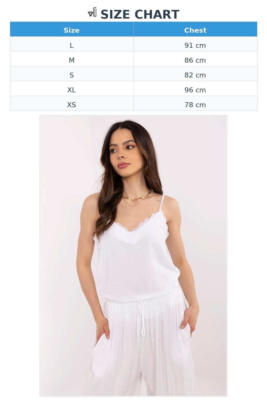 Love Lace Love Lace Women's V Neck Lace Viscose T-Shirt in White - 4