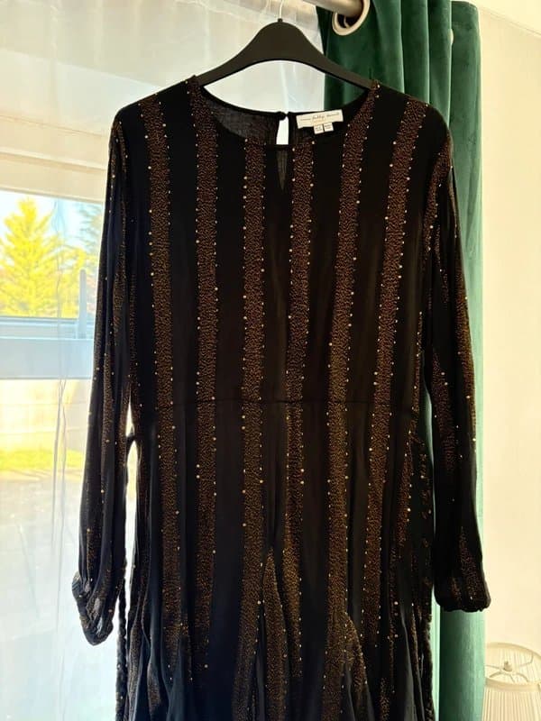 Never Fully Dressed Never Fully Dressed Black Riri Sequin-embellished Mini Dress -12
