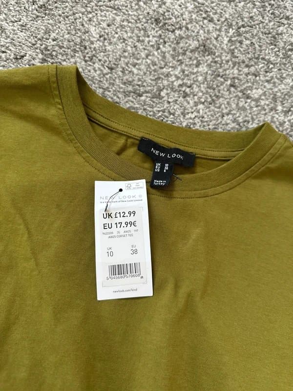 New Look New look olive gathered T-shirt size 10