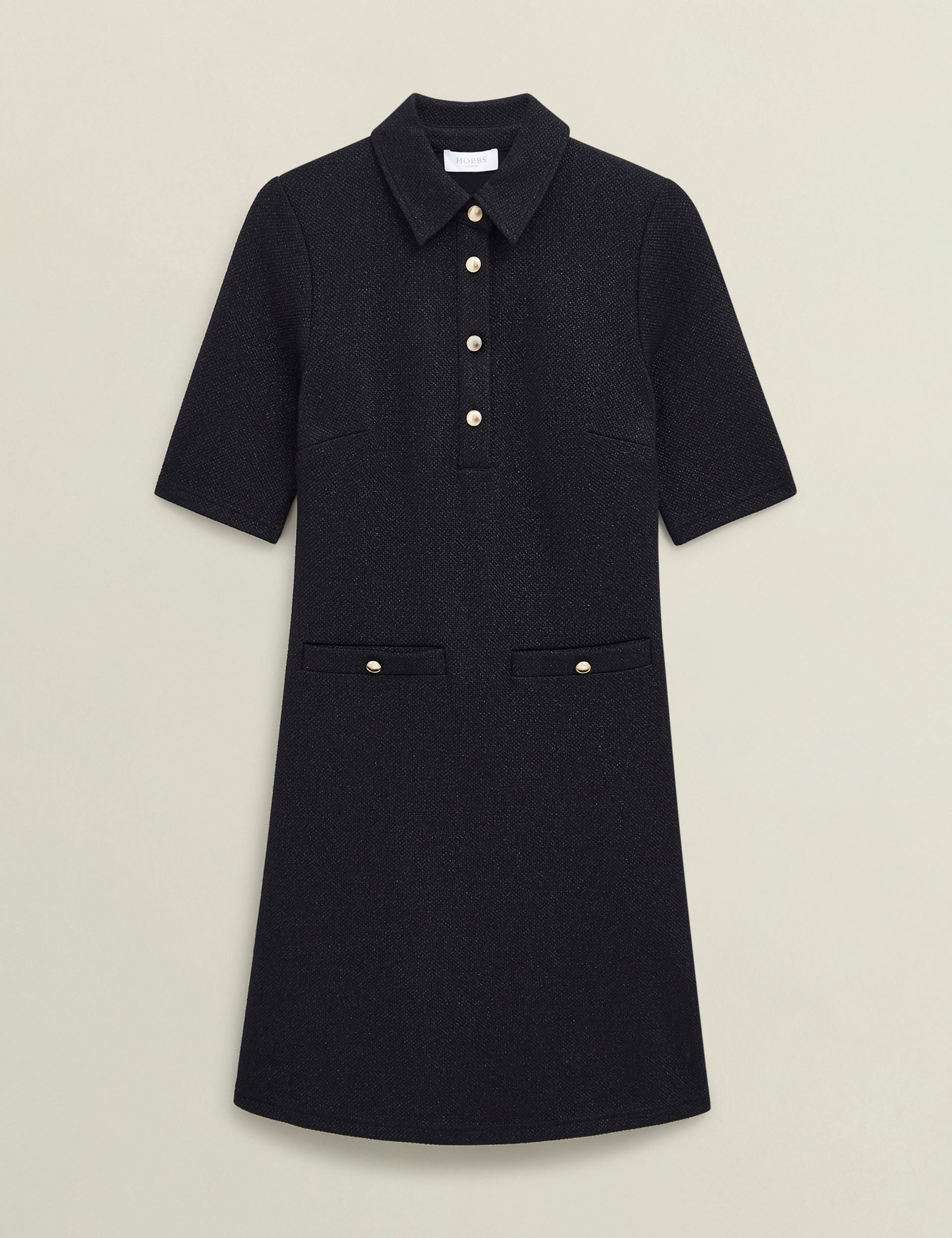 Hobbs London Hobbs London Women's Lexie Polo Midi Dress in Black - 2