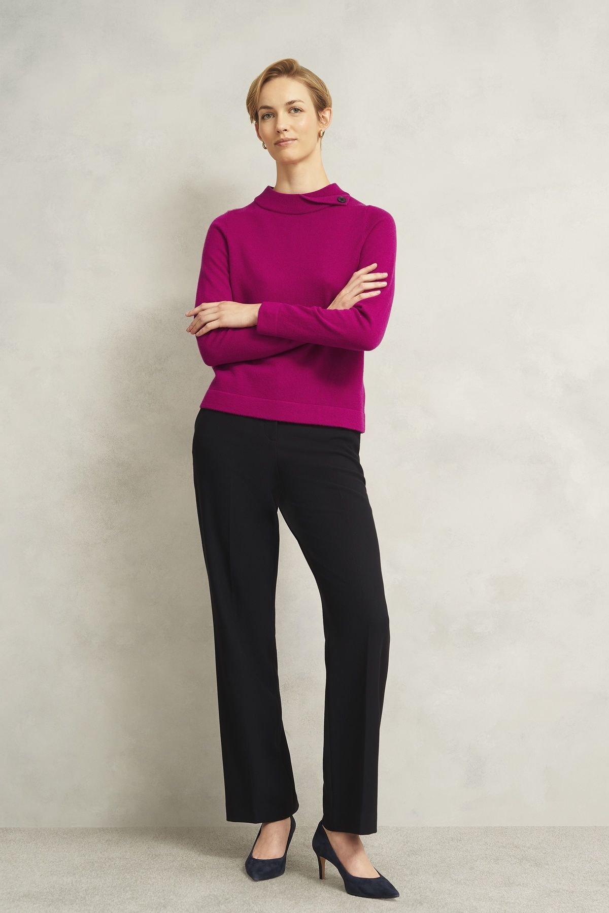 Hobbs London Hobbs London Women's Talia Jumper in Fuchsia - 3