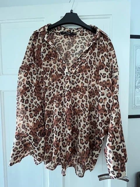 George George Leopard Print Blouse – Size 16