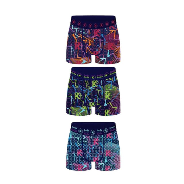 Kardio Kardio Men's Geometric Performance Boxer Shorts (Pack of 6) - 2