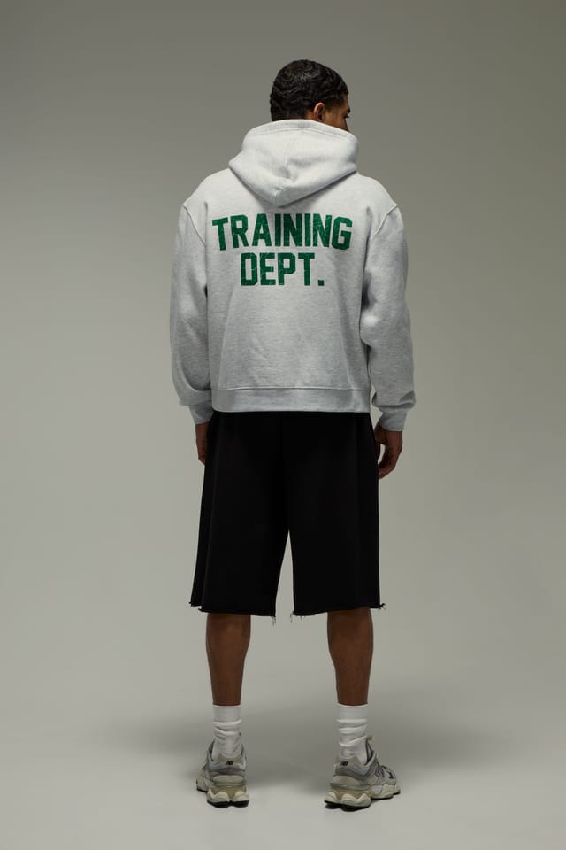 Training Dept. Training Dept. Men's Training Dept Oversized Boxy Hoodie in Grey Marl - 2