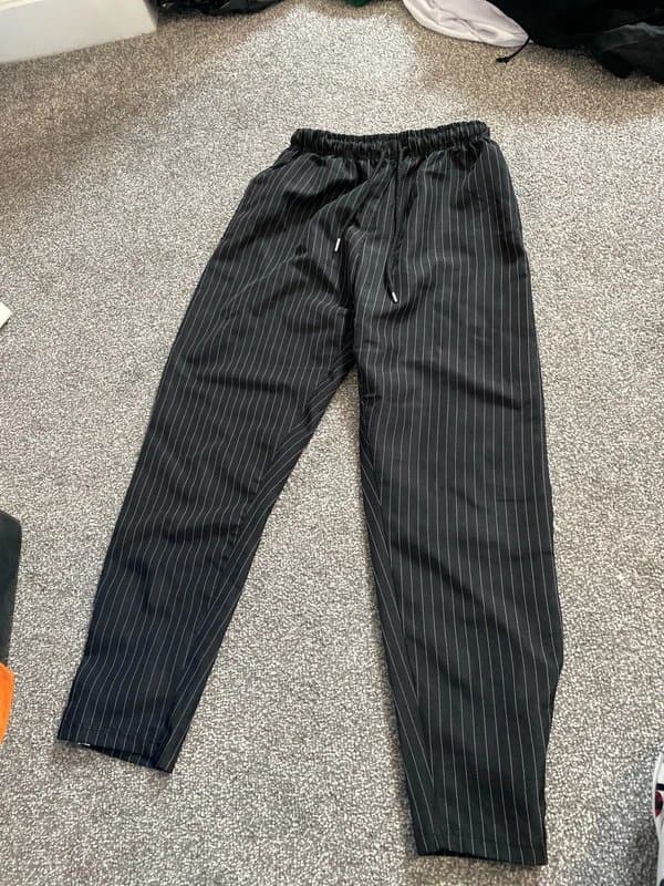 PLT PLT pinstripe zip pants