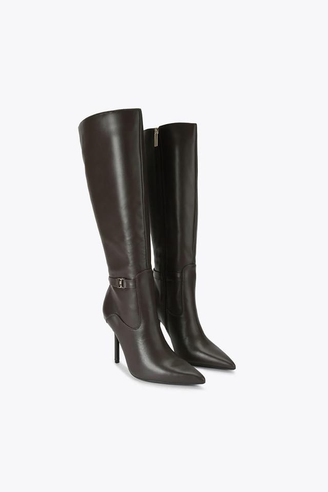 KG Kurt Geiger KG Kurt Geiger Women's 'Sky' Leather Boots in Dark Brown - 2
