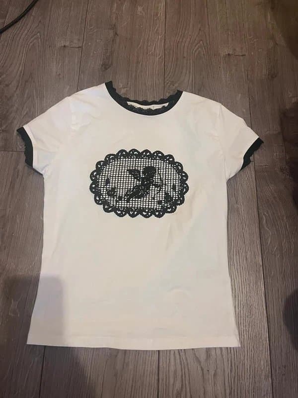 Bershka Bershka Cupid Angel top lace details