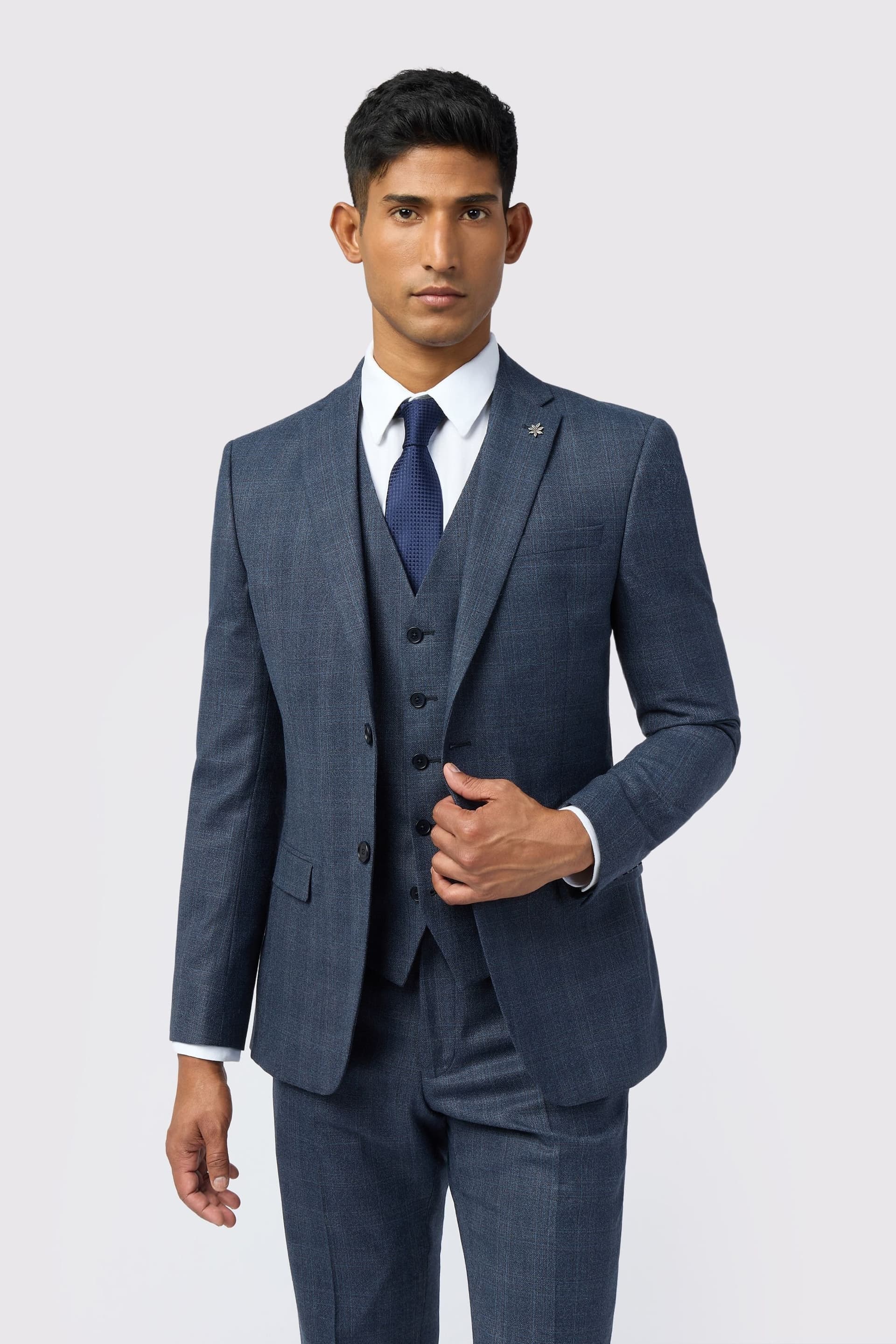 Ted Baker Ted Baker Men's Slim Fit Check Suit Jacket in Navy