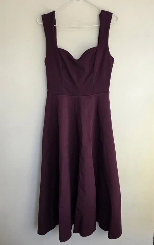Club L London club l london andromeda Burgundy Plum sweetheart midi dress Size 10