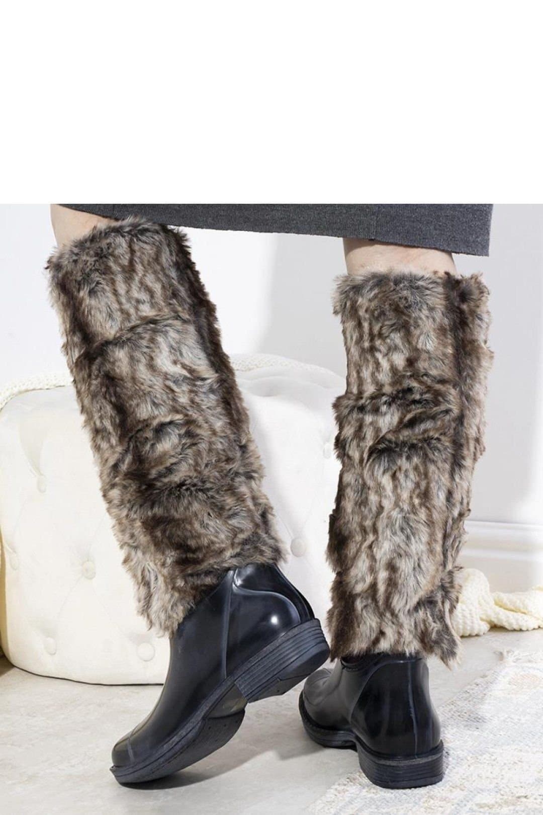 Love Lace Love Lace Women's Knee High Rubber Wellington Boots with Faux Fur Lining in Navy