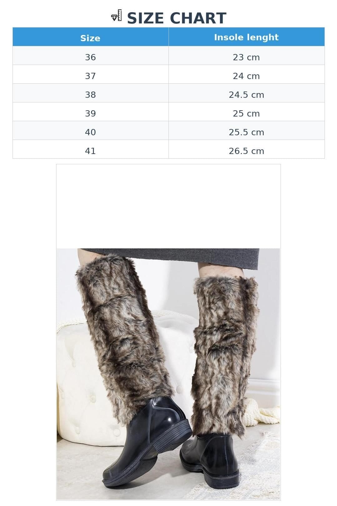 Love Lace Love Lace Women's Knee High Rubber Wellington Boots with Faux Fur Lining in Navy - 4