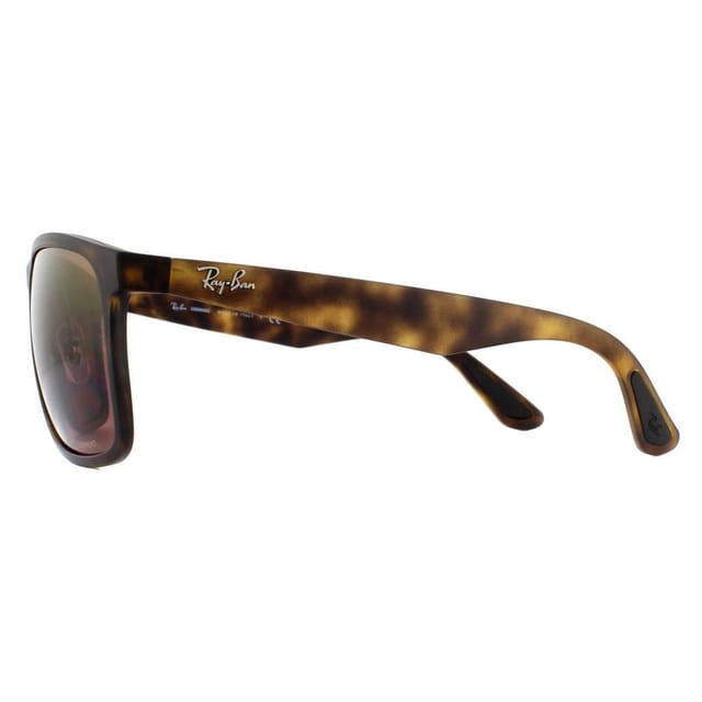 Ray-Ban Ray-Ban Men's Square Matte Havana Brown Polarized Mirror Chromance RB4264 Sunglasses - 3