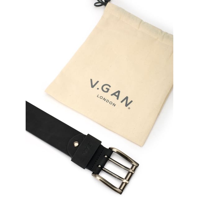 V.GAN V.GAN Men's Casual 4Cm Belt in Black - 3