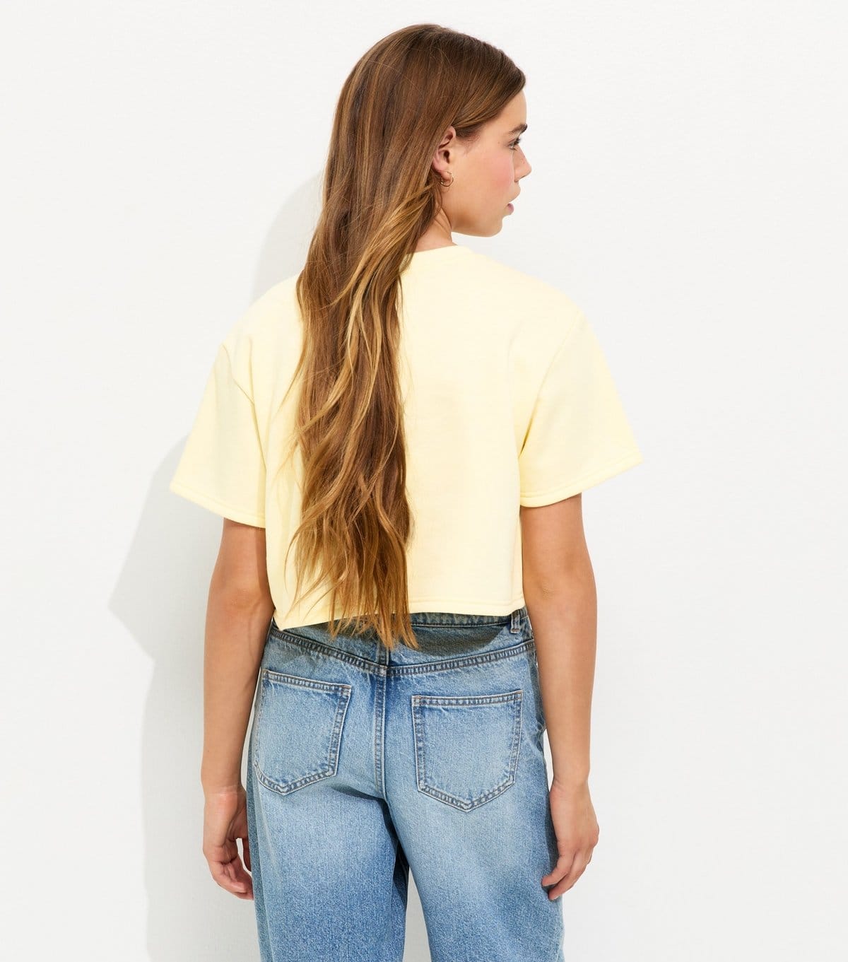New Look Girls' Yellow Short Sleeve Sweatshirt Top New Look - 4