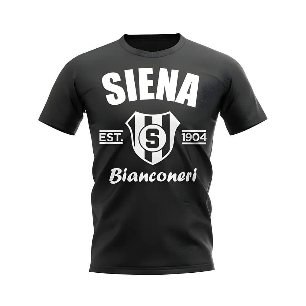 Siena Siena Men's Personalised Established Football T-Shirt in Black