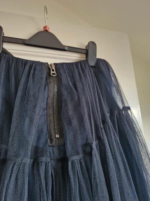 Topshop Topshop Tulle Navy Midi Skirt - Size 12