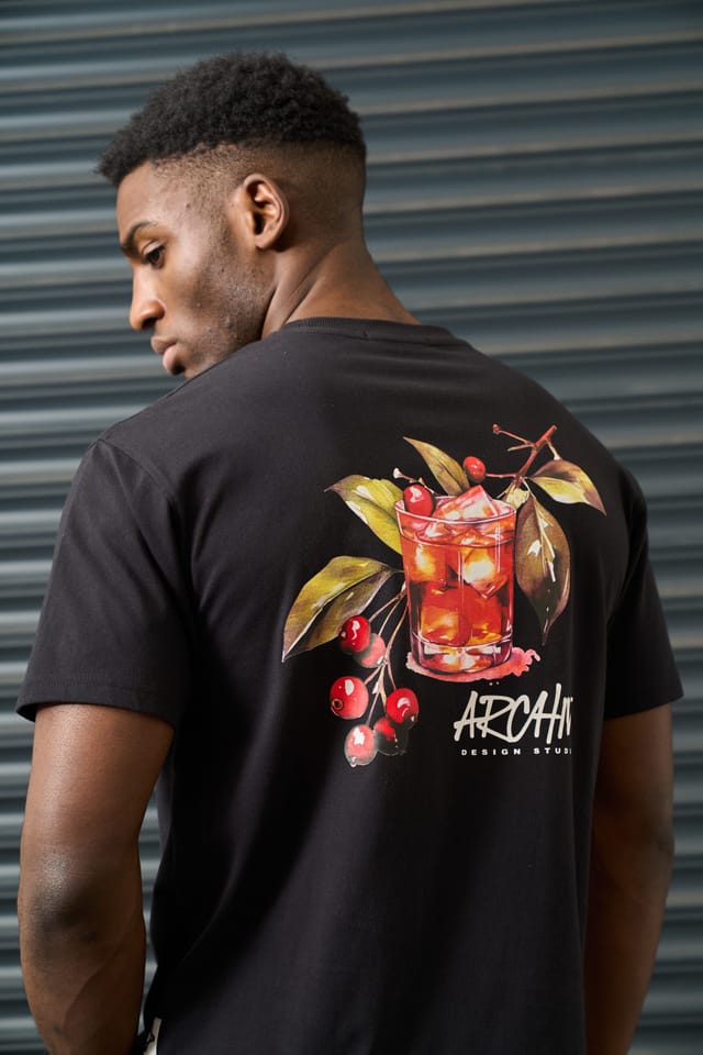 Archive Design Studios Archive Design Studios Men's Negroni T-Shirt in Black - 2