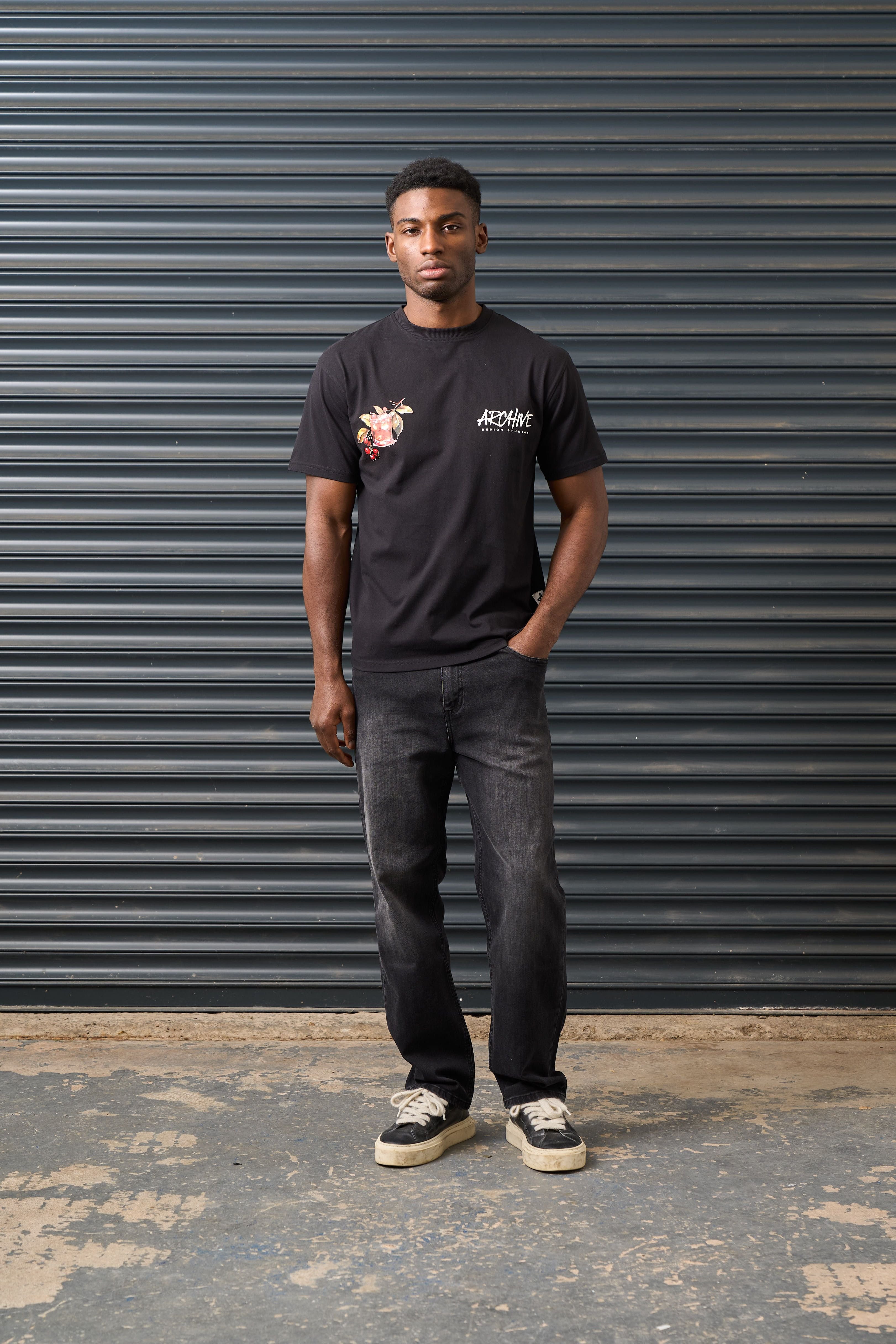 Archive Design Studios Archive Design Studios Men's Negroni T-Shirt in Black - 3