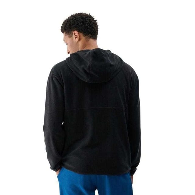 4F 4F Men's M317 Fleece Regular Full Zip Hoodie in Black - 2