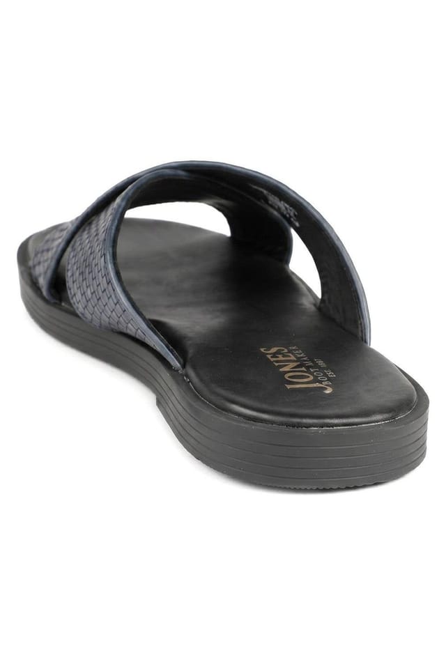Jones Bootmaker Jones Bootmaker Men's Westport Leather Mule Sliders in Navy - 3
