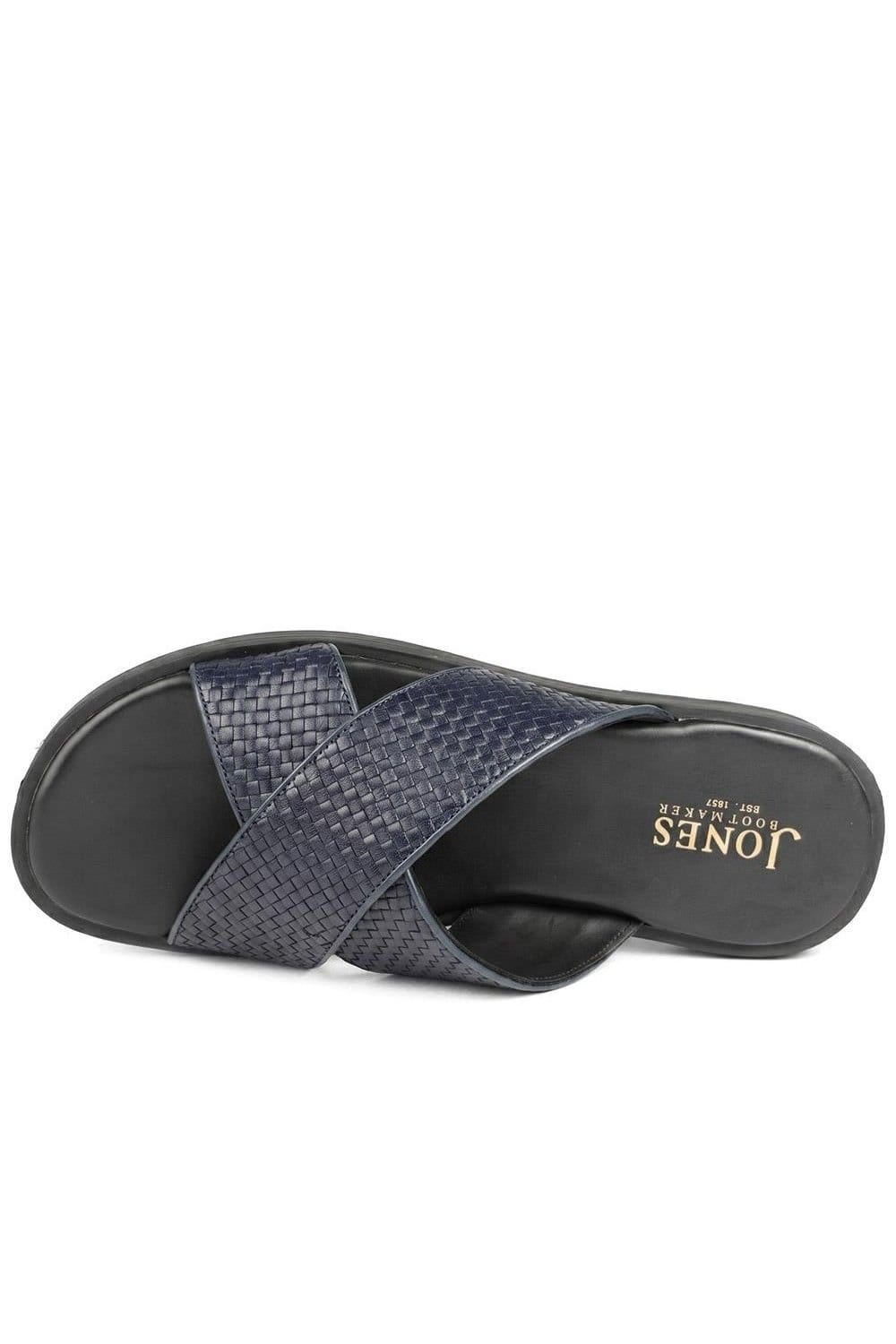 Jones Bootmaker Jones Bootmaker Men's Westport Leather Mule Sliders in Navy - 4