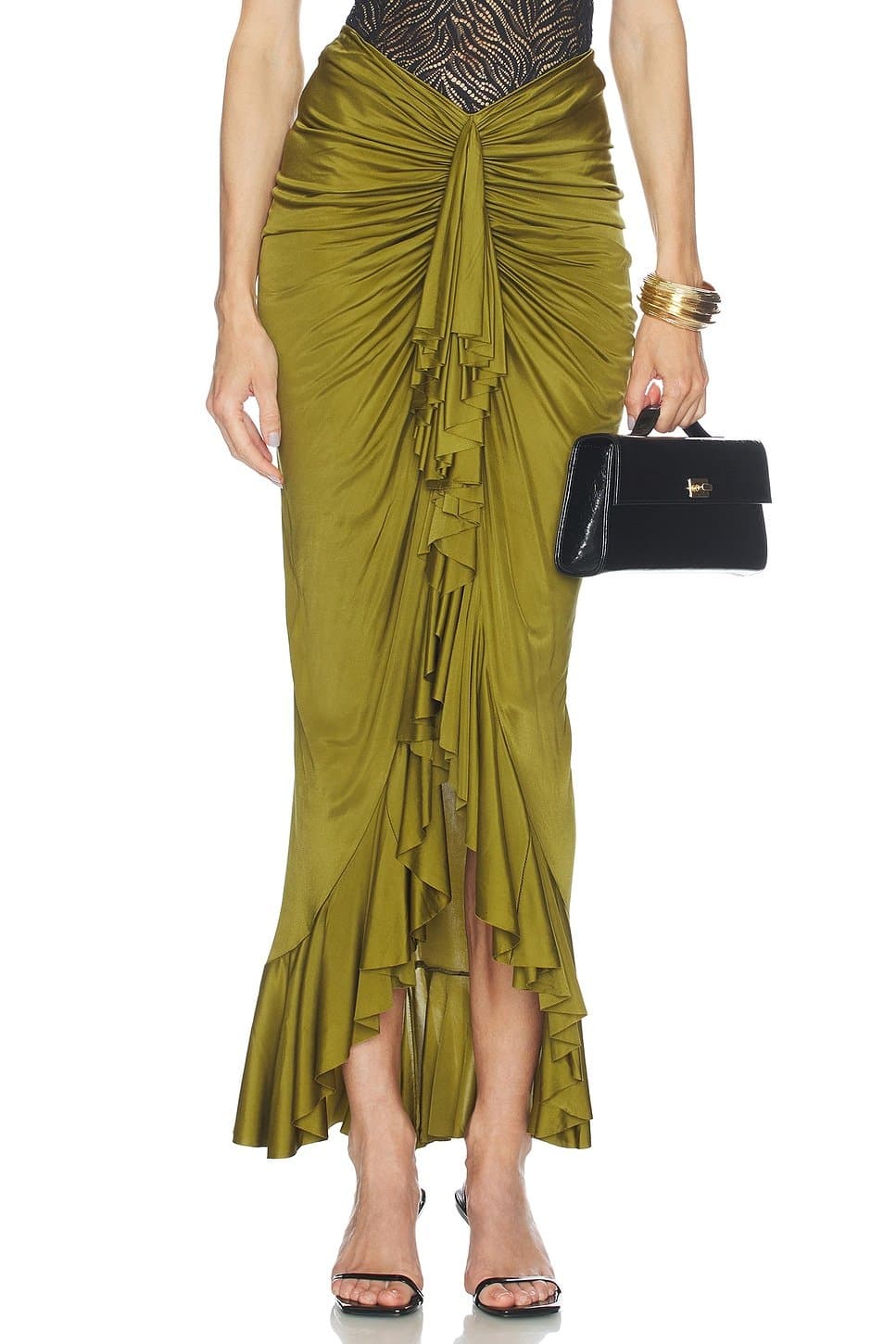 revolve Ruffle Long Skirt