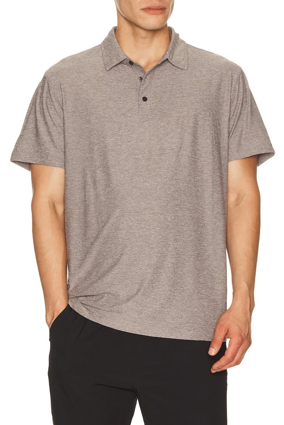 revolve Vuori Strato Tech Polo in Heather Grey