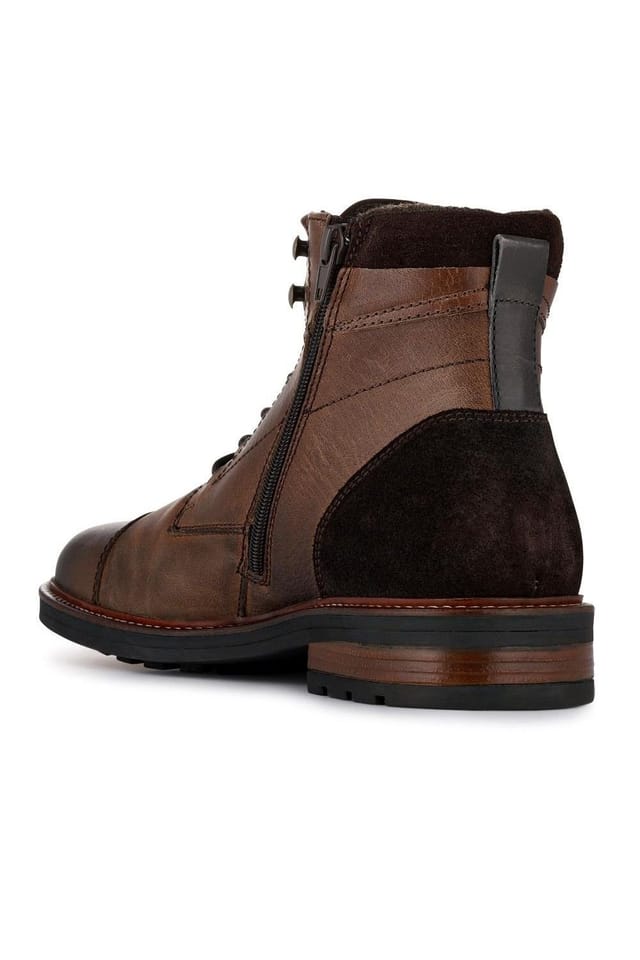Jones Bootmaker Jones Bootmaker Men's Dusseldorf Leather Lace-Up Boots in Brown - 3