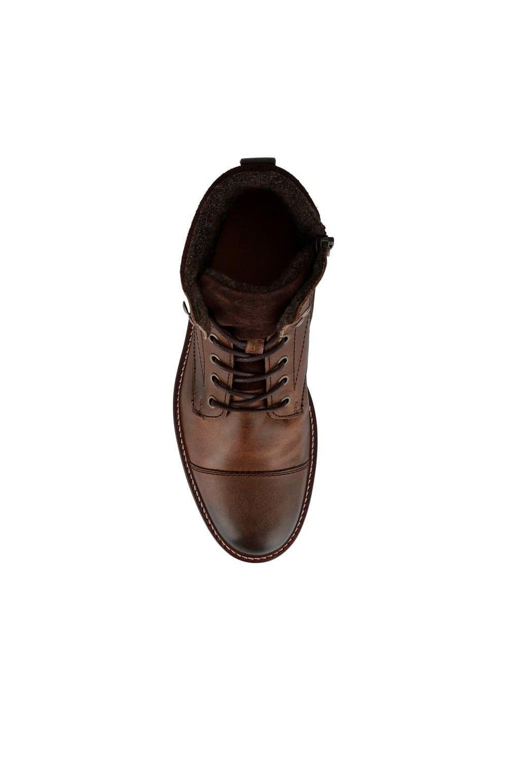 Jones Bootmaker Jones Bootmaker Men's Dusseldorf Leather Lace-Up Boots in Brown - 4