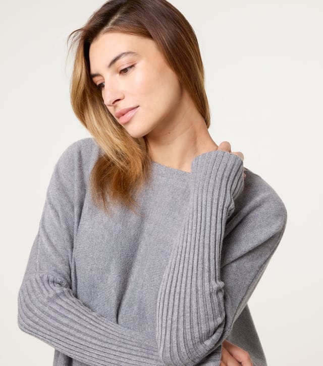 Blue Vanilla Women's Grey Melange Knitted Jumper and Legging Set Blue Vanilla New Look - 2