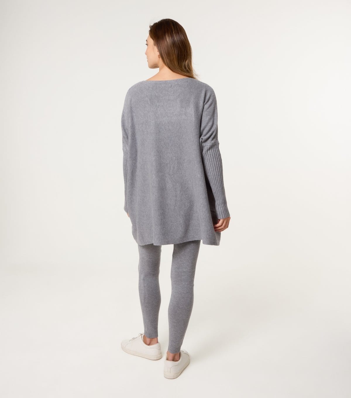 Blue Vanilla Women's Grey Melange Knitted Jumper and Legging Set Blue Vanilla New Look - 4