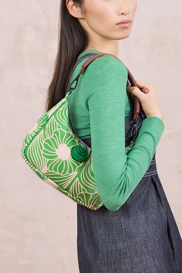 Orla Kiely Orla Kiely Women's Venn Mini Shoulder Bag - Moonflower Spring Green - 2