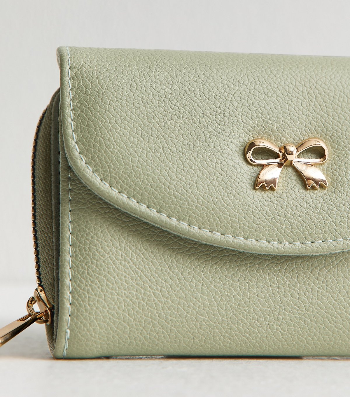 New Look Green Faux Leather Bow Purse New Look - 2