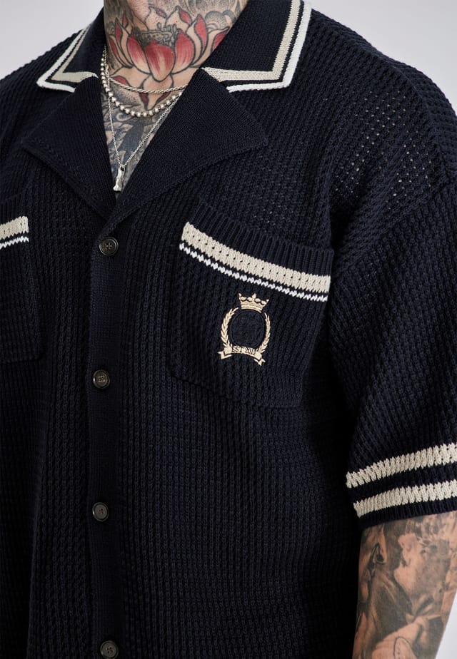 SikSilk SikSilk Men's Knitted Shirt in Black - 2