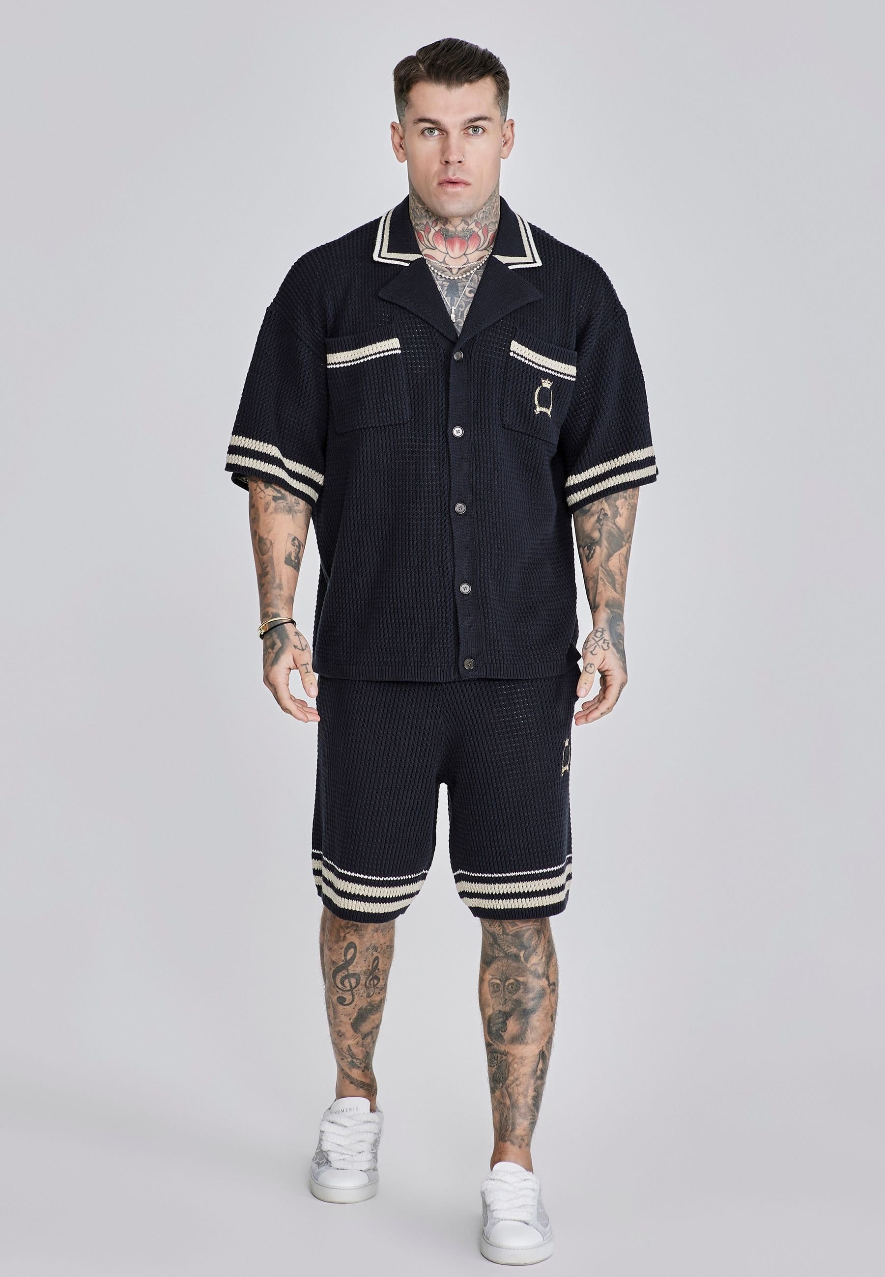 SikSilk SikSilk Men's Knitted Shirt in Black - 4