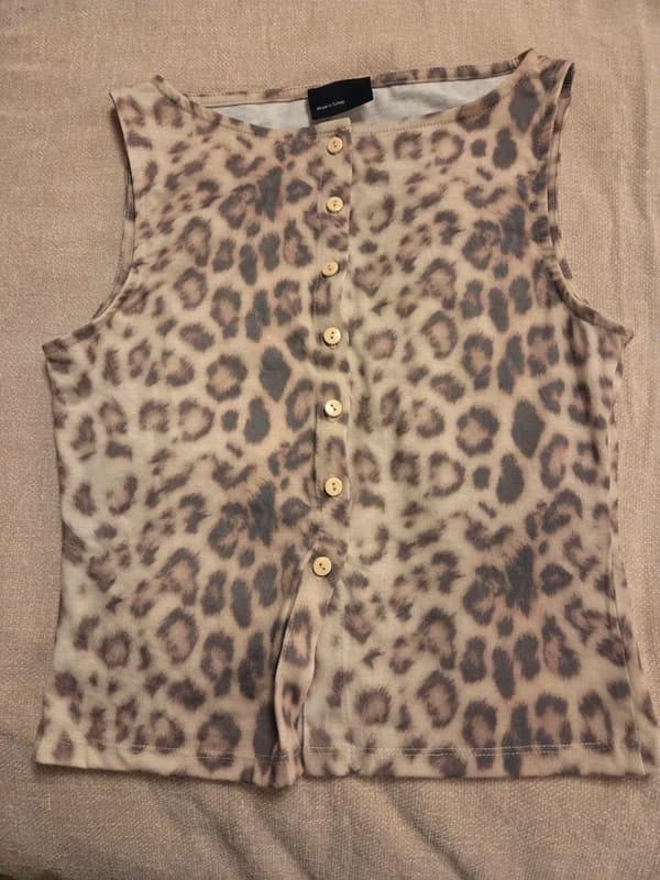 ASOS Leopard button up top